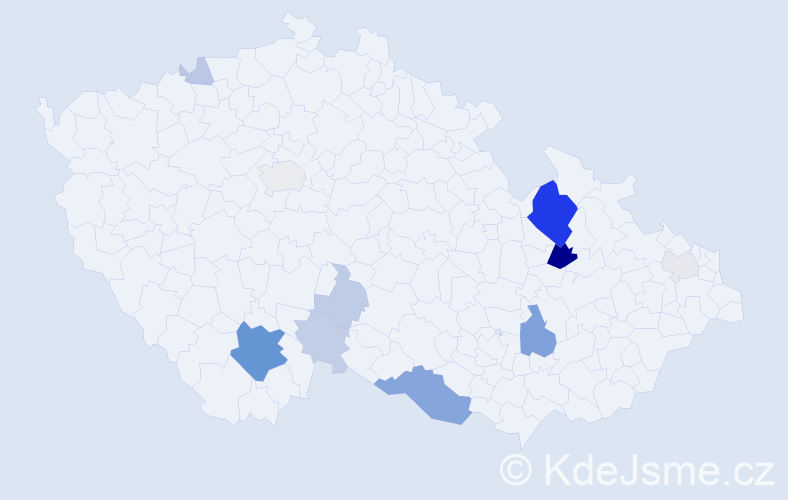 Příjmení: 'Langmannová', počet výskytů 37 v celé ČR
