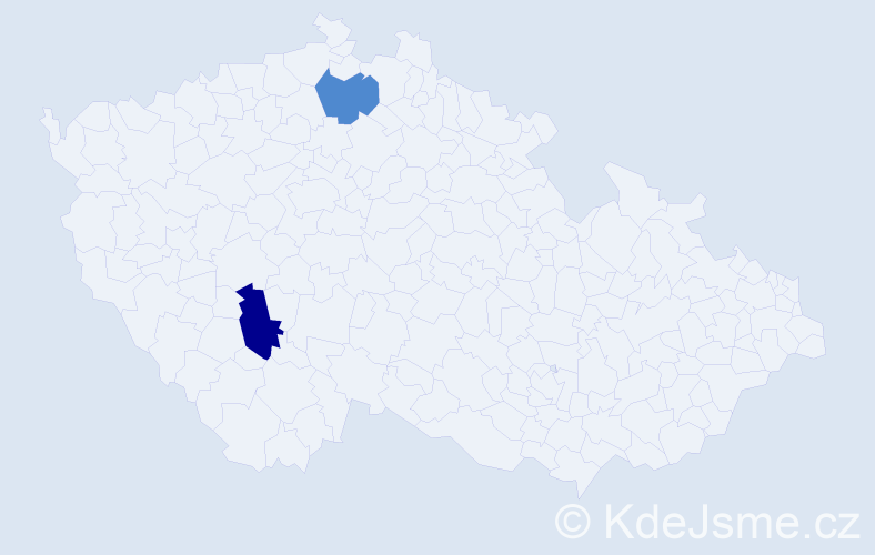 Příjmení: 'Ahmetović', počet výskytů 5 v celé ČR