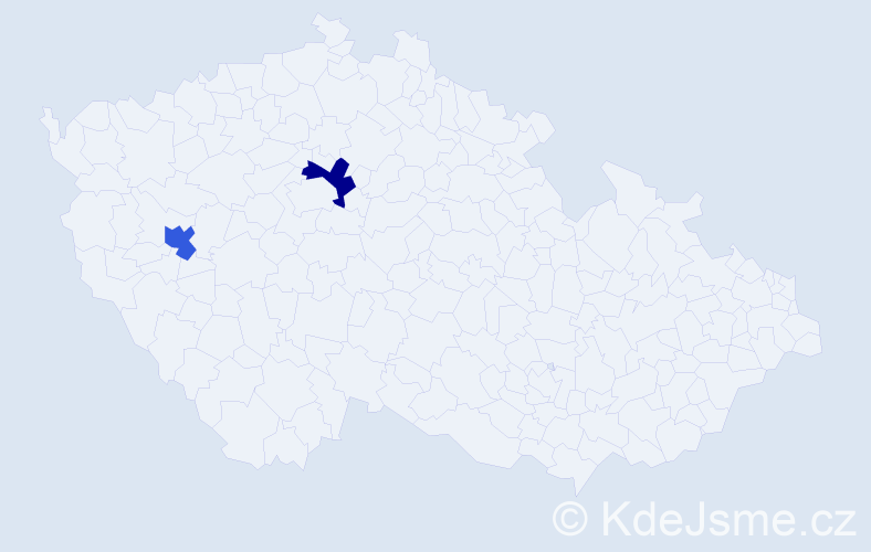 Příjmení: 'Martsinovska', počet výskytů 2 v celé ČR