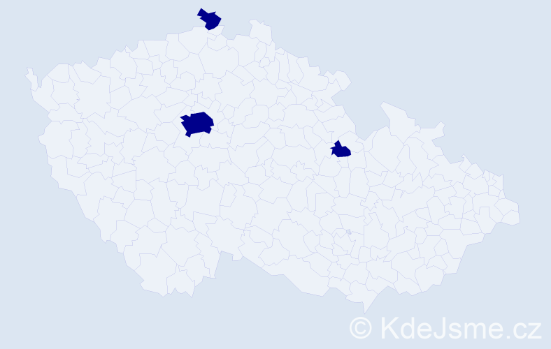 Příjmení: 'Chlpošová', počet výskytů 3 v celé ČR