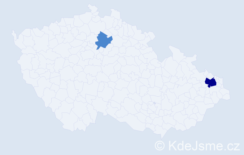 Příjmení: 'Kawula', počet výskytů 4 v celé ČR