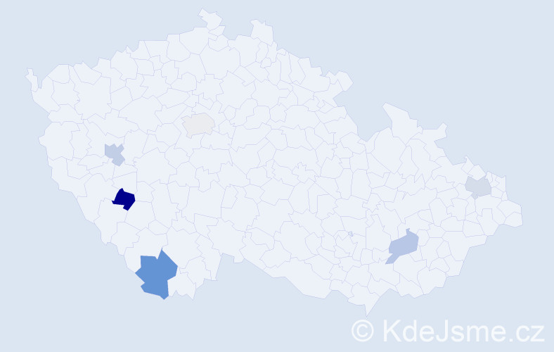 Příjmení: 'Barrett', počet výskytů 17 v celé ČR
