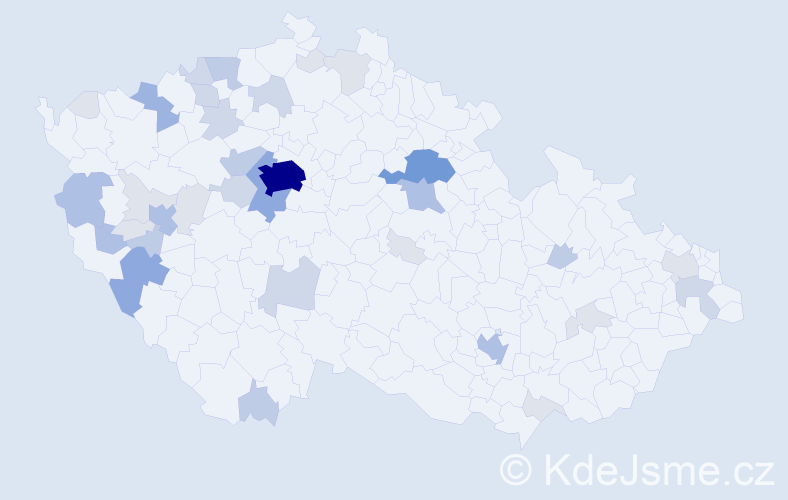 Příjmení: 'Tikal', počet výskytů 116 v celé ČR