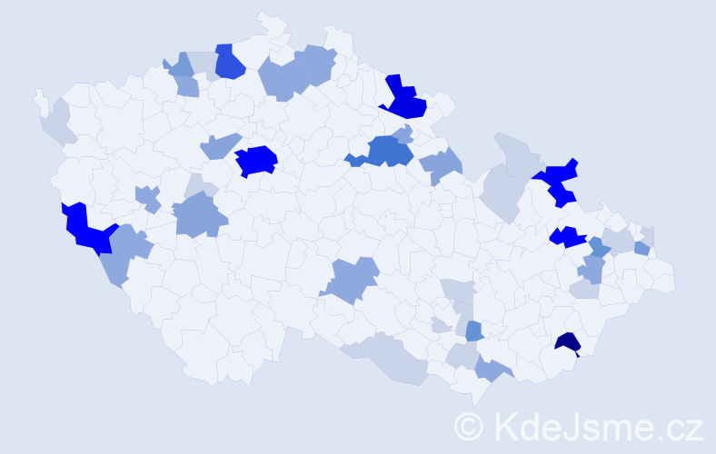 Příjmení: 'Anders', počet výskytů 137 v celé ČR