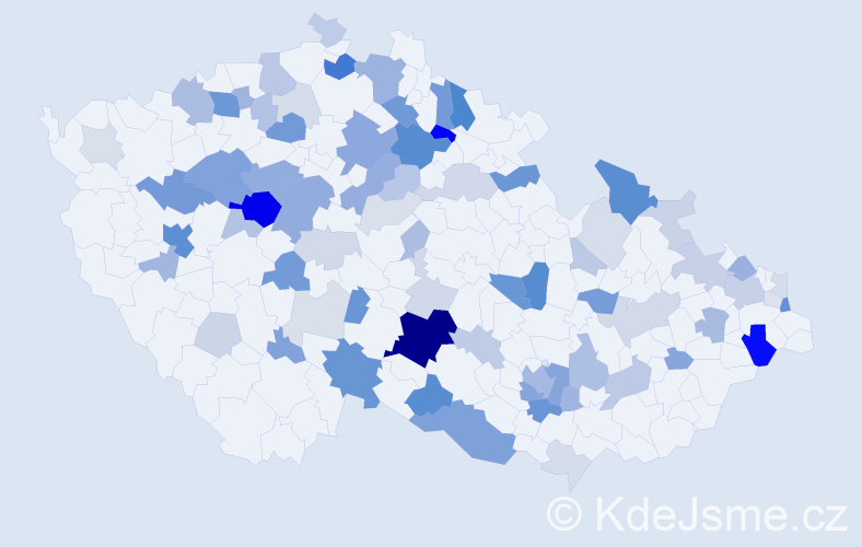 Příjmení: 'Tuma', počet výskytů 254 v celé ČR