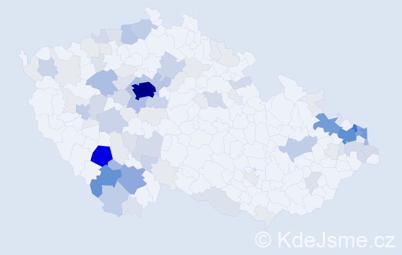 Příjmení: 'Sosna', počet výskytů 371 v celé ČR