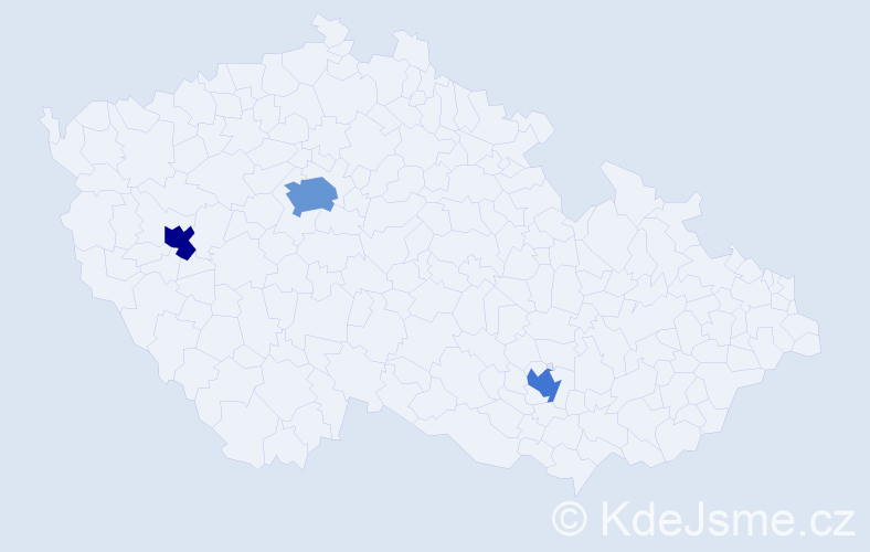 Příjmení: 'Kitral', počet výskytů 4 v celé ČR