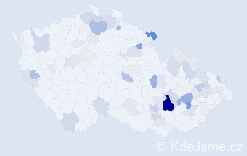 Příjmení: 'Plhalová', počet výskytů 255 v celé ČR