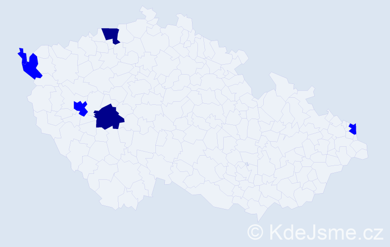 Příjmení: 'Paboučková', počet výskytů 8 v celé ČR