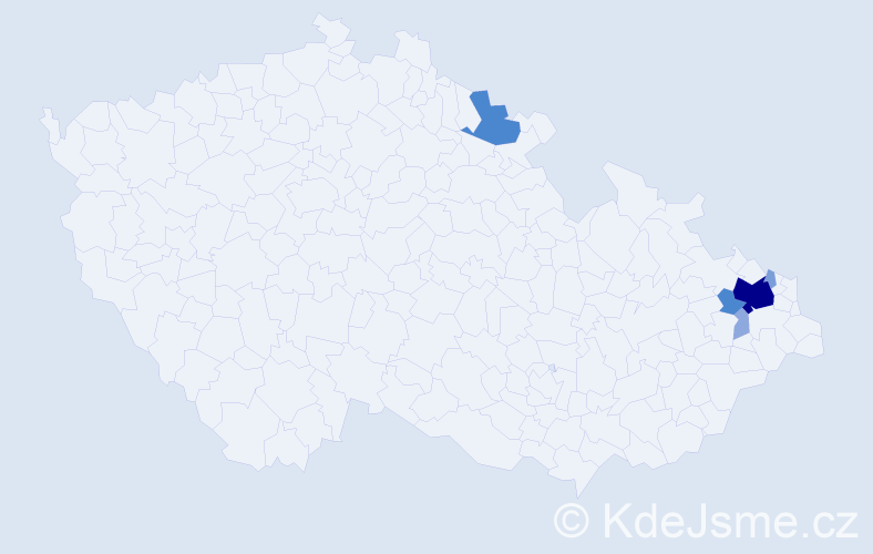Příjmení: 'Karnovská', počet výskytů 16 v celé ČR