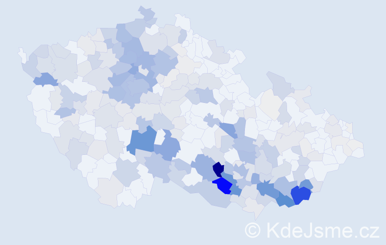 Příjmení: 'Knotková', počet výskytů 1321 v celé ČR