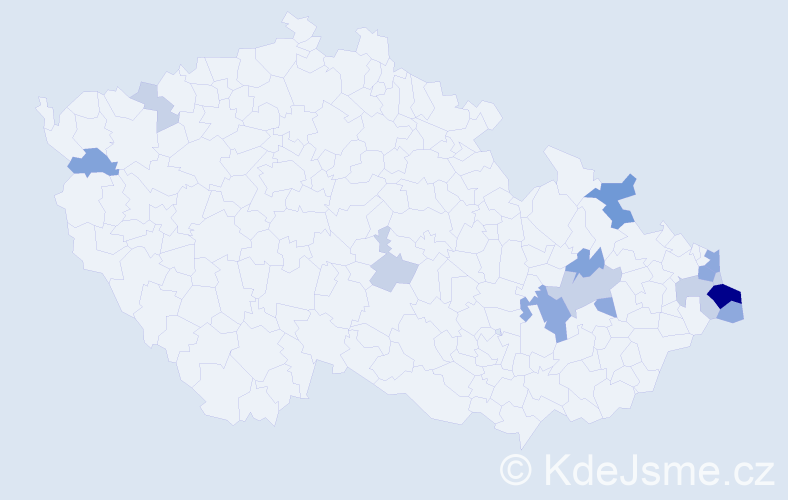 Příjmení: 'Fuják', počet výskytů 37 v celé ČR