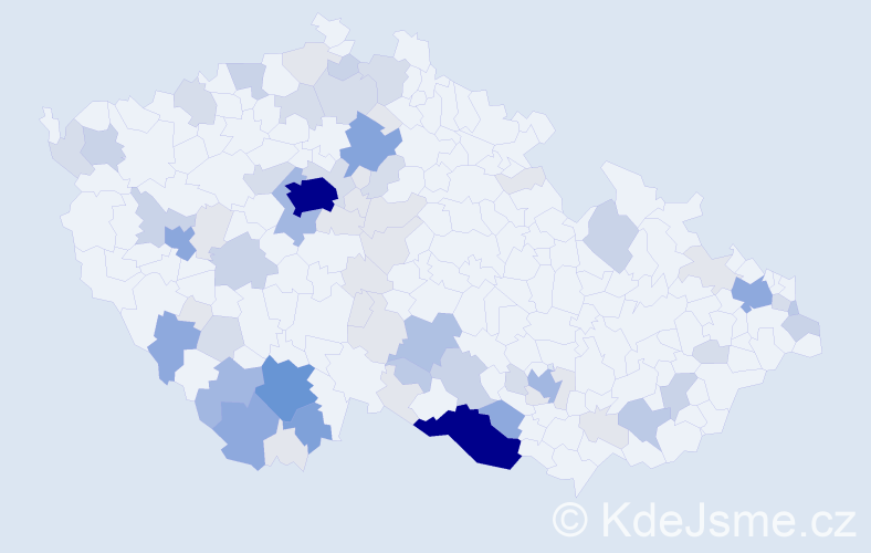 Příjmení: 'Pelech', počet výskytů 249 v celé ČR