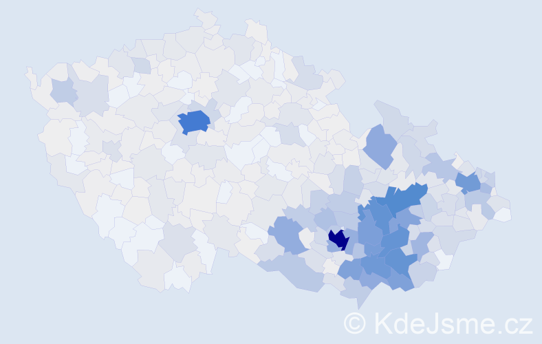 Příjmení: 'Hanák', počet výskytů 3595 v celé ČR