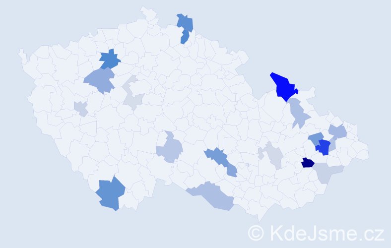 Příjmení: 'Rapčanová', počet výskytů 51 v celé ČR