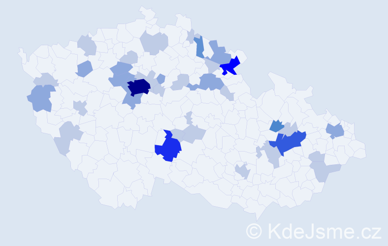 Příjmení: 'Schrötter', počet výskytů 77 v celé ČR