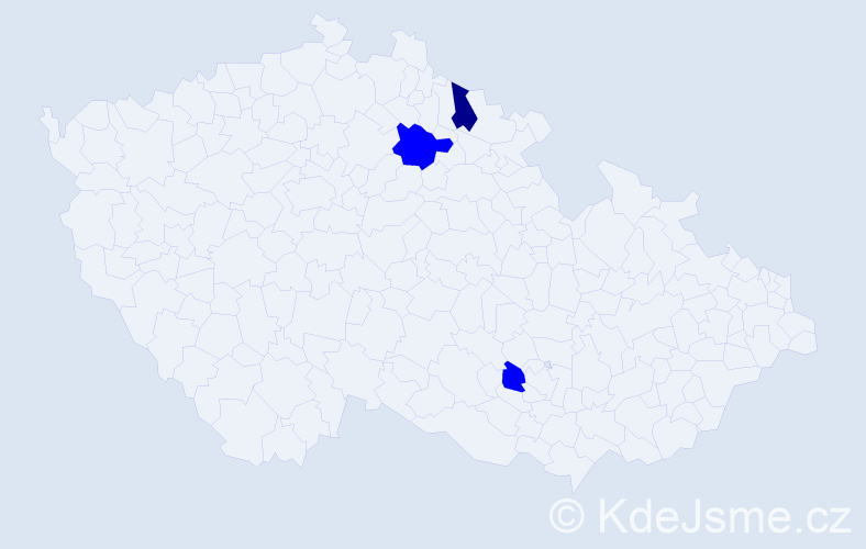 Příjmení: 'Koniková', počet výskytů 4 v celé ČR