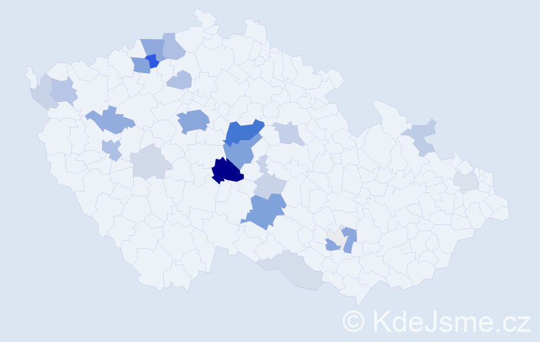 Příjmení: 'Kobyláková', počet výskytů 92 v celé ČR