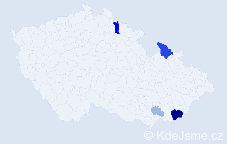 Příjmení: 'Zimčák', počet výskytů 12 v celé ČR