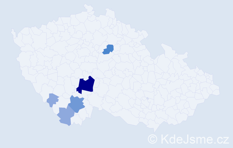 Příjmení: 'Mrosko', počet výskytů 13 v celé ČR