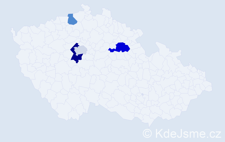 Příjmení: 'Eichenberger', počet výskytů 6 v celé ČR