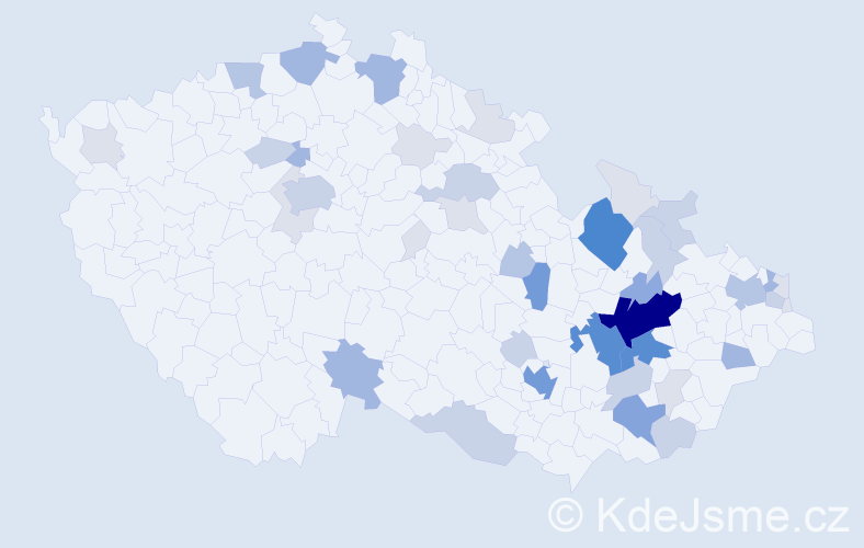 Příjmení: 'Kluka', počet výskytů 149 v celé ČR