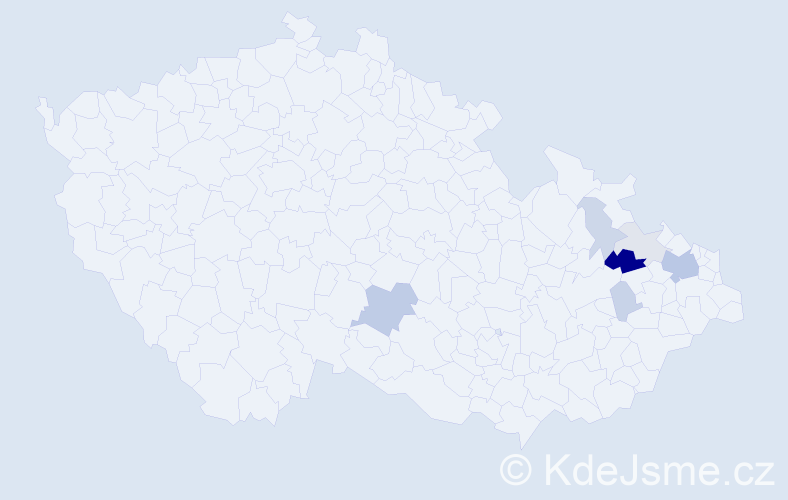 Příjmení: 'Wroblowská', počet výskytů 19 v celé ČR
