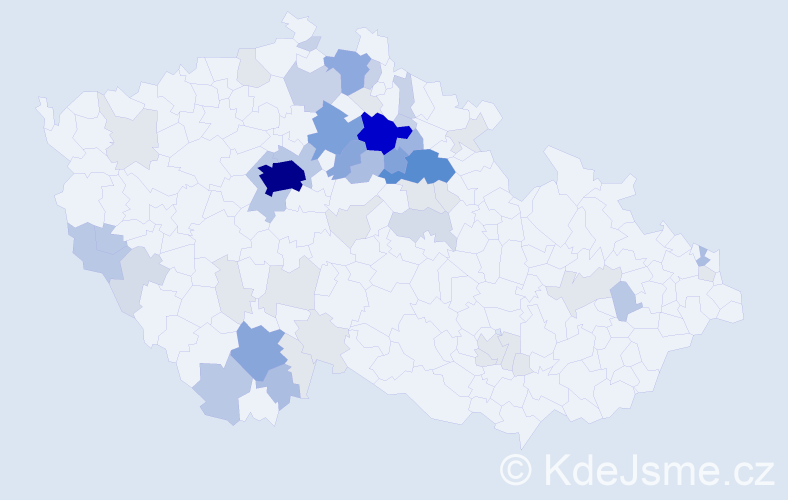 Příjmení: 'Berná', počet výskytů 206 v celé ČR