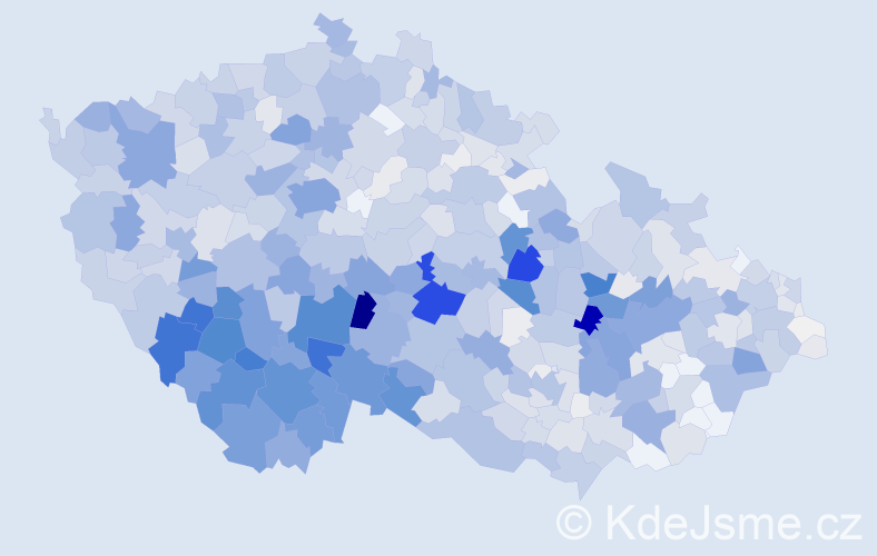 Příjmení: 'Švecová', počet výskytů 4825 v celé ČR
