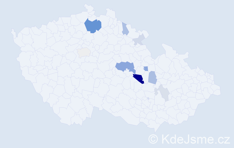 Příjmení: 'Nešická', počet výskytů 22 v celé ČR