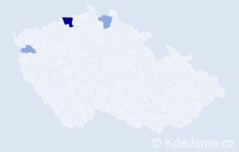Příjmení: 'Broná', počet výskytů 7 v celé ČR