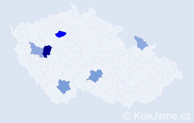 Příjmení: 'Wolmuth', počet výskytů 19 v celé ČR