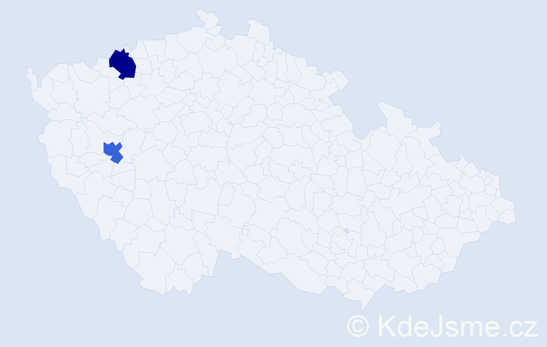 Příjmení: 'Täubl', počet výskytů 2 v celé ČR