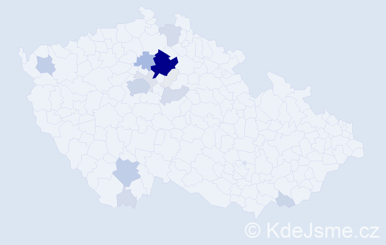 Příjmení: 'Chumlen', počet výskytů 91 v celé ČR