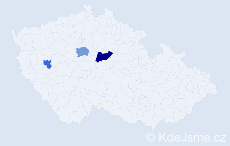 Příjmení: 'Granat', počet výskytů 5 v celé ČR
