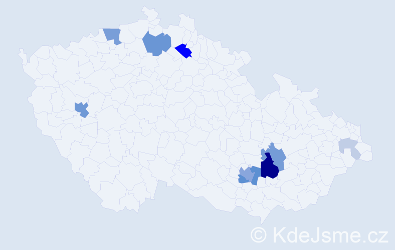 Příjmení: 'Ratislav', počet výskytů 33 v celé ČR