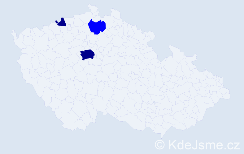 Příjmení: 'Ihnátková', počet výskytů 5 v celé ČR