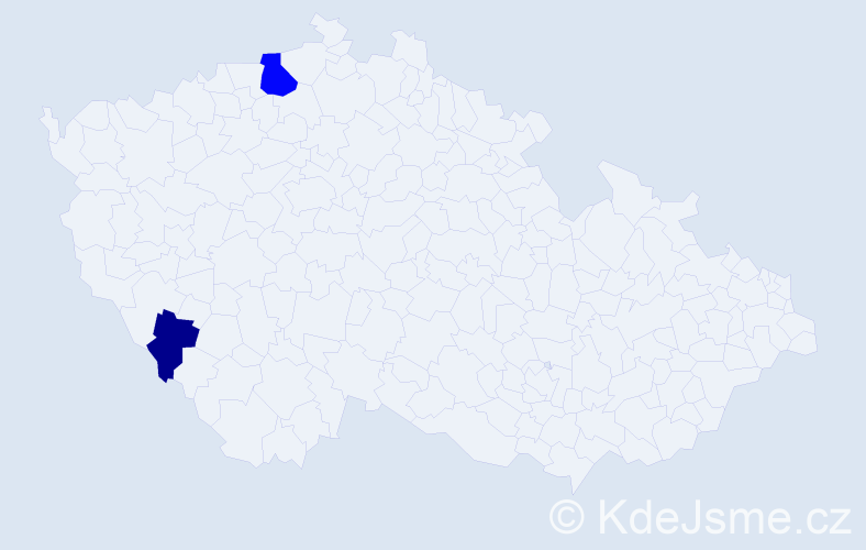 Příjmení: 'Ausprungová', počet výskytů 4 v celé ČR