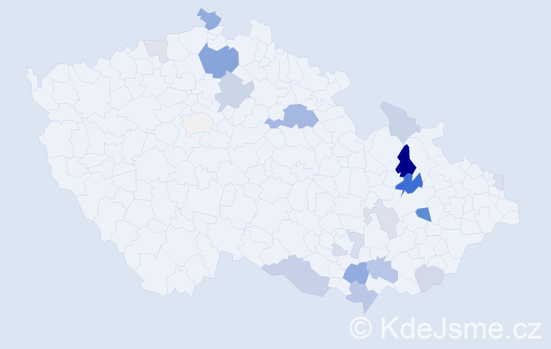 Příjmení: 'Merka', počet výskytů 40 v celé ČR