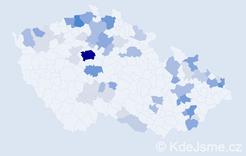 Příjmení: 'Milko', počet výskytů 174 v celé ČR