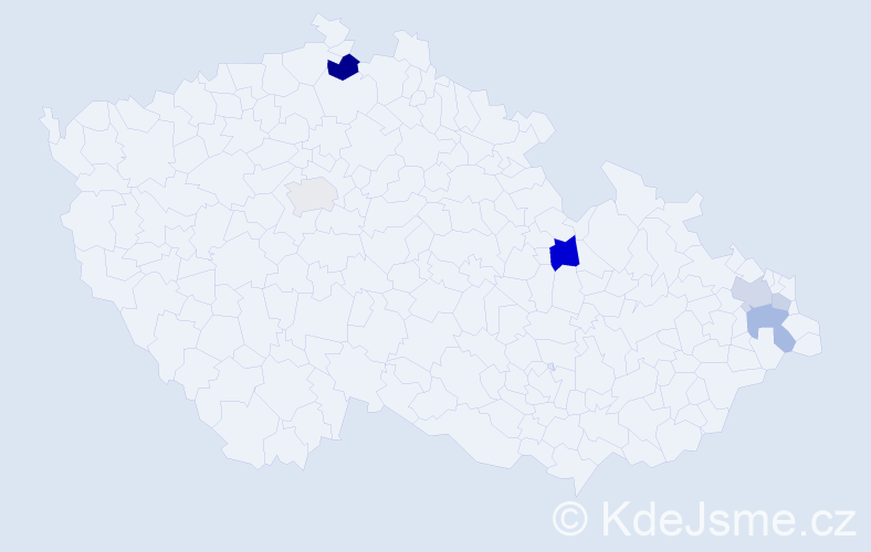 Příjmení: 'Pfitzner', počet výskytů 14 v celé ČR