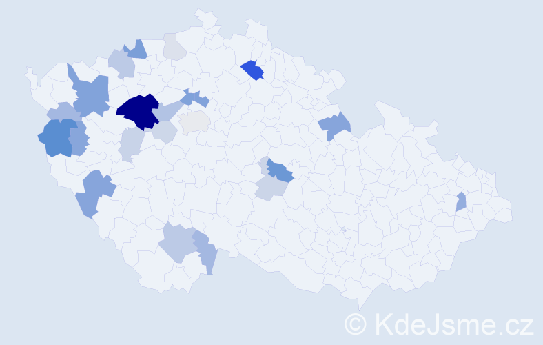 Příjmení: 'Podolková', počet výskytů 62 v celé ČR