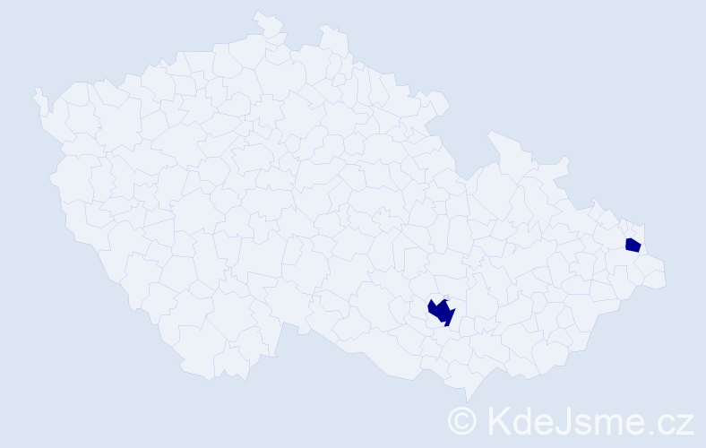 Příjmení: 'Lake', počet výskytů 2 v celé ČR