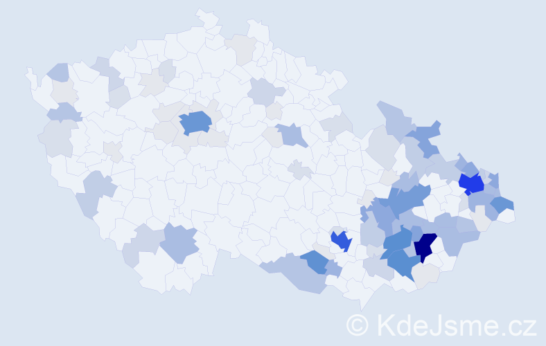 Příjmení: 'Adamíková', počet výskytů 409 v celé ČR