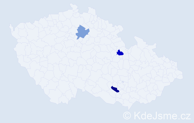 Příjmení: 'Raimannová', počet výskytů 3 v celé ČR