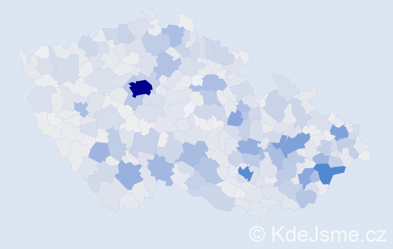 Příjmení: 'Kovářová', počet výskytů 7158 v celé ČR