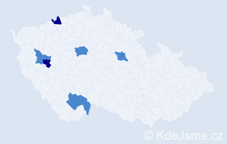 Příjmení: 'Karezová', počet výskytů 11 v celé ČR