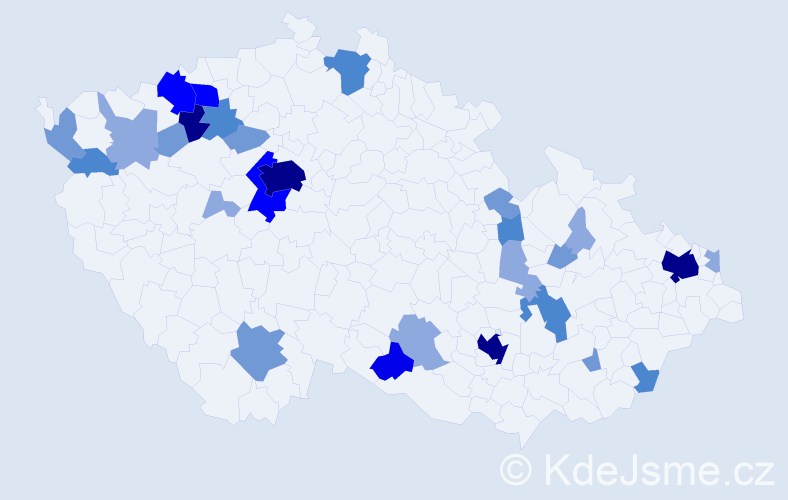 Příjmení: 'Kuviková', počet výskytů 80 v celé ČR