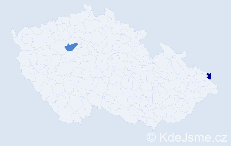 Příjmení: 'Chrustek', počet výskytů 4 v celé ČR
