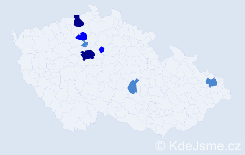 Příjmení: 'Apt', počet výskytů 13 v celé ČR